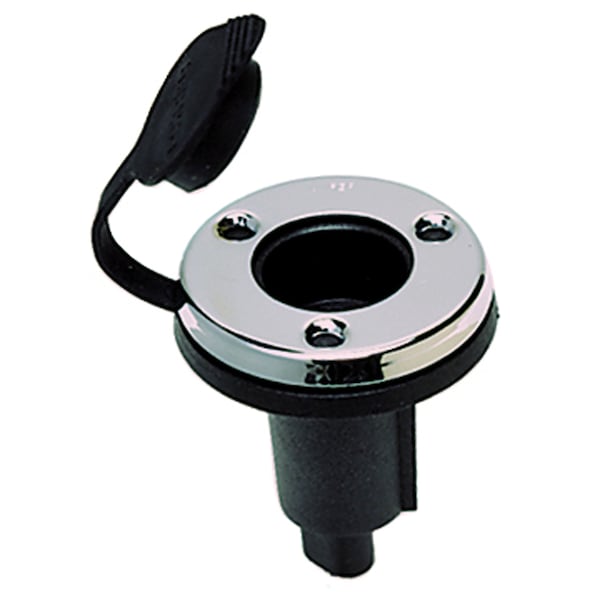 Perko 1045P00DP 2-Pin Plug-In Type w Waterproof Snap-On Cover-Chrome Face w Black Polymer Body